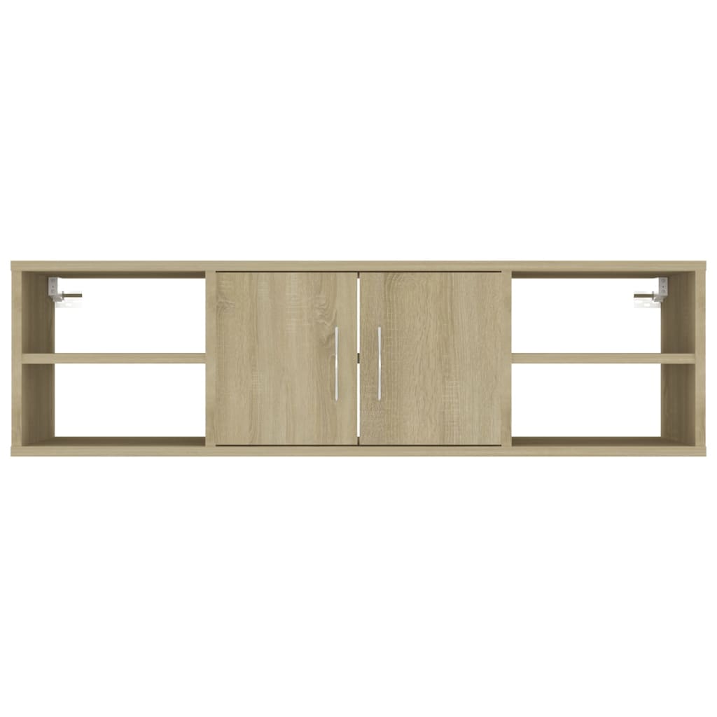 vidaXL Wall Shelf Sonoma Oak 102x30x29 cm Engineered Wood