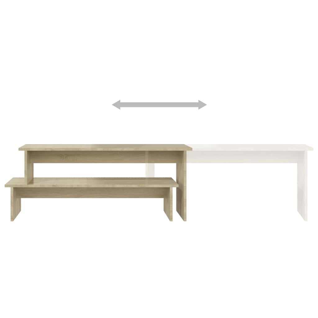 806268 vidaXL TV Cabinet Sonoma Oak 180x30x43 cm Engineered Wood