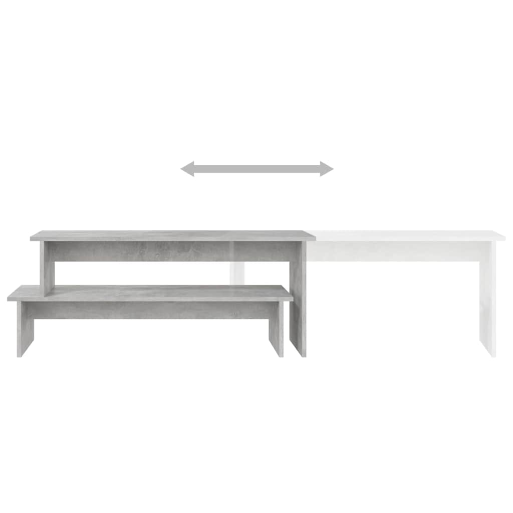 806269 vidaXL TV Cabinet Concrete Grey 180x30x43 cm Engineered Wood