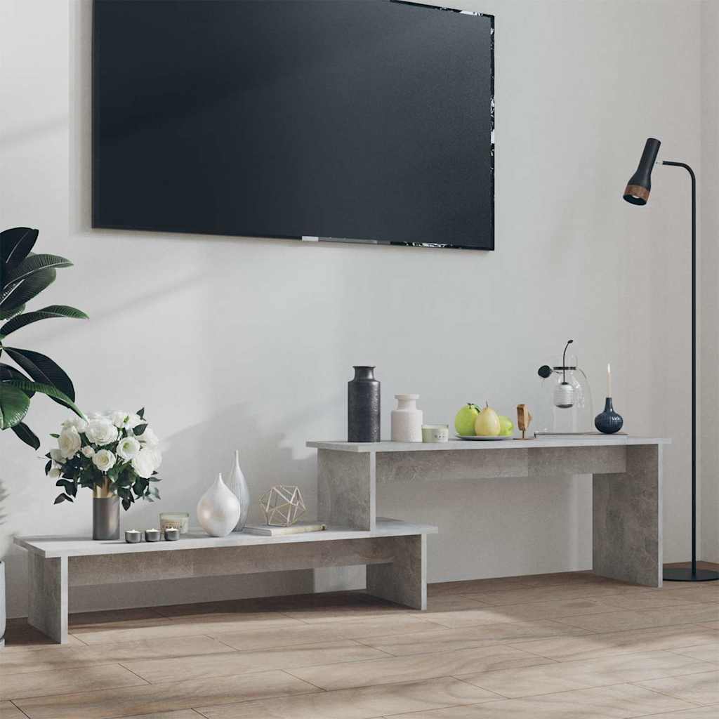 806269 vidaXL TV Cabinet Concrete Grey 180x30x43 cm Engineered Wood