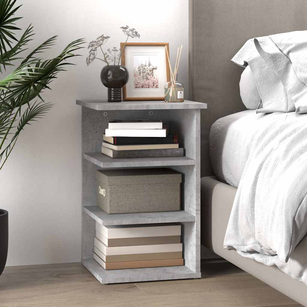 806278 vidaXL Side Cabinet Concrete Grey 35x35x55 cm Engineered Wood