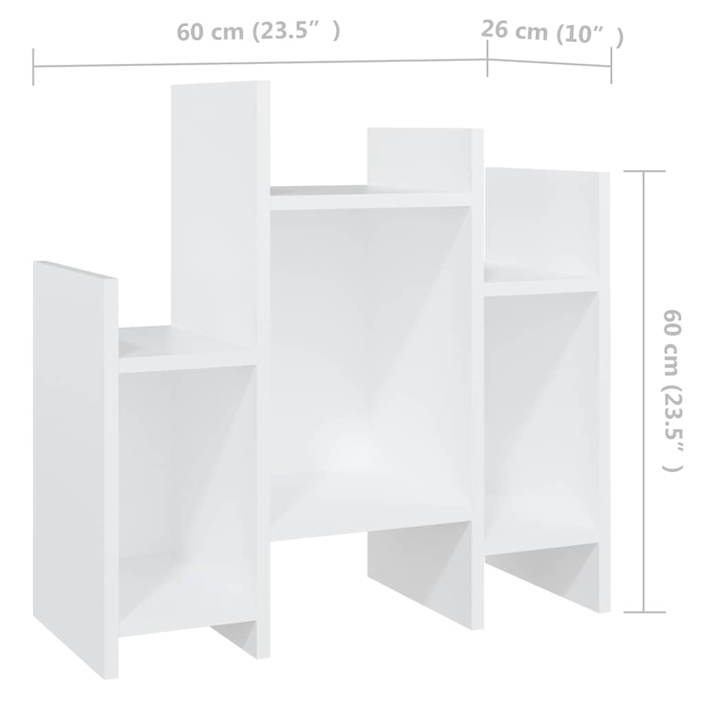 806283 vidaXL Side Cabinet White 60x26x60 cm Engineered Wood