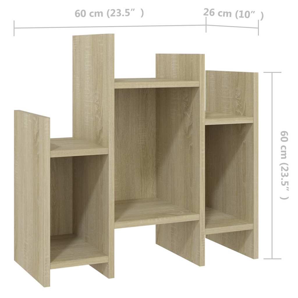 806286 vidaXL Side Cabinet Sonoma Oak 60x26x60 cm Engineered Wood