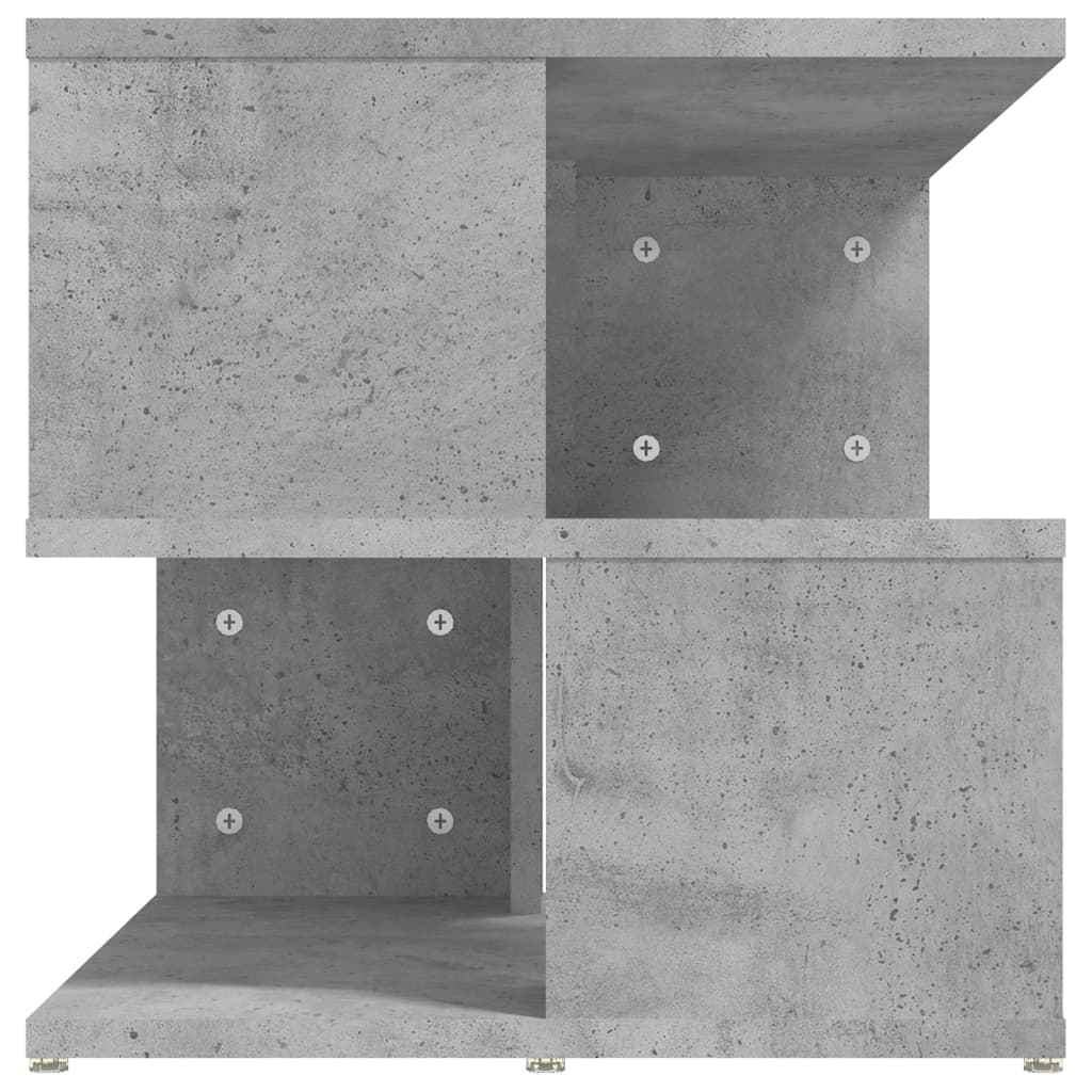 Side Table Concrete Grey 40x40x40 cm Engineered Wood
