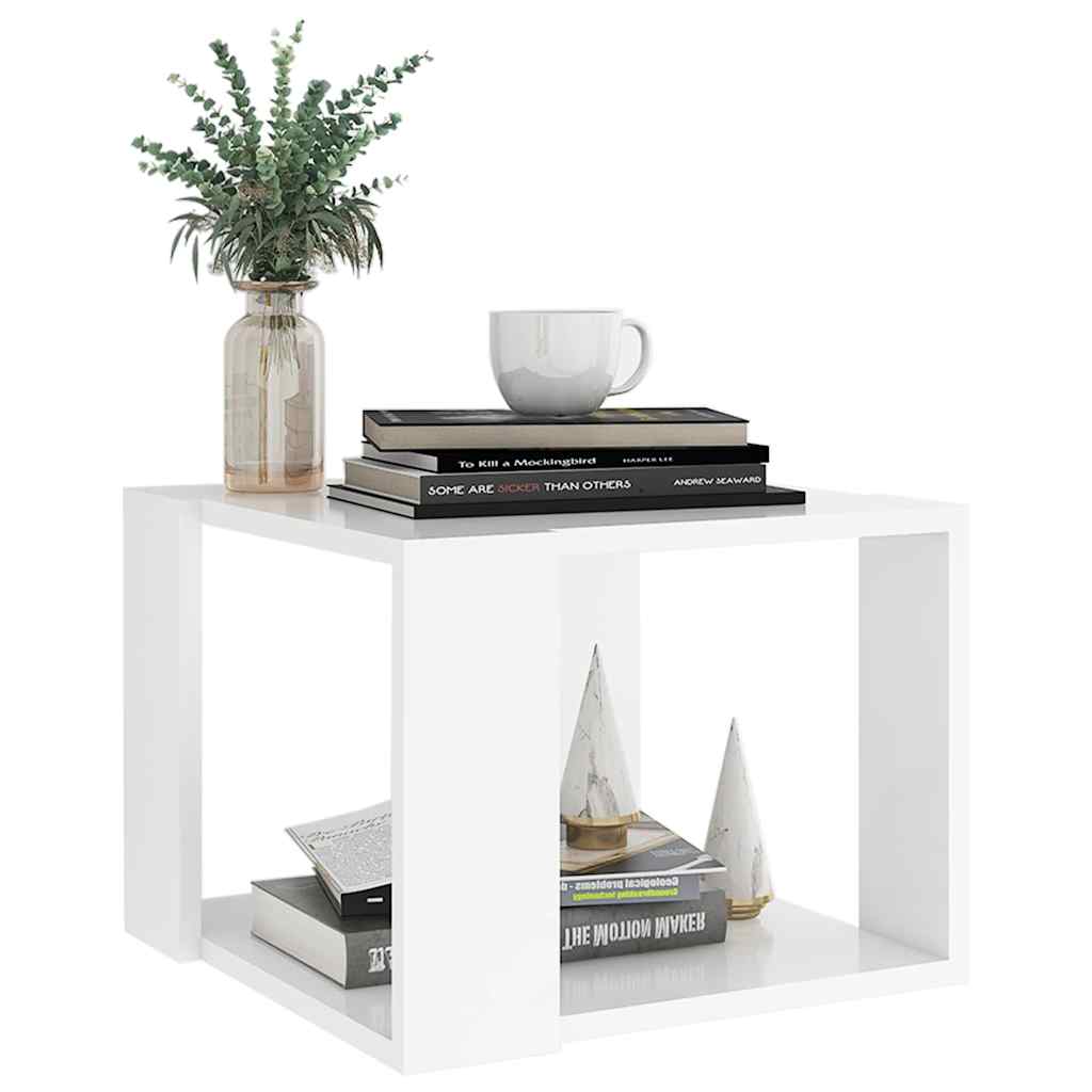 806310 vidaXL Coffee Table White 40x40x30 cm Engineered Wood
