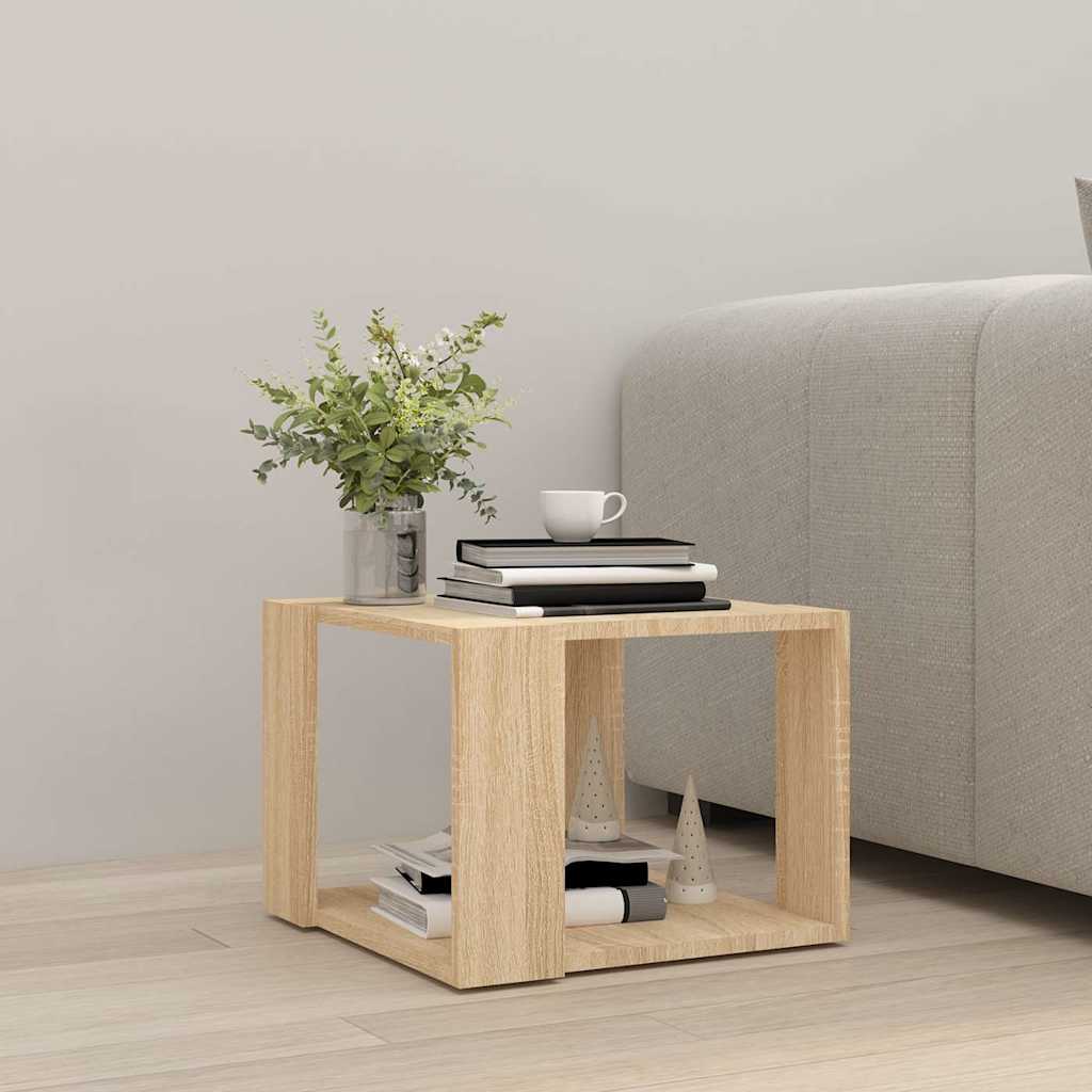 806313 vidaXL Coffee Table Sonoma Oak 40x40x30 cm Engineered Wood