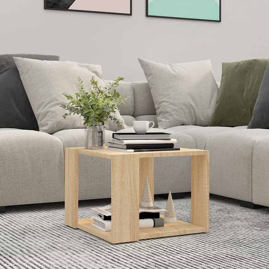 806313 vidaXL Coffee Table Sonoma Oak 40x40x30 cm Engineered Wood