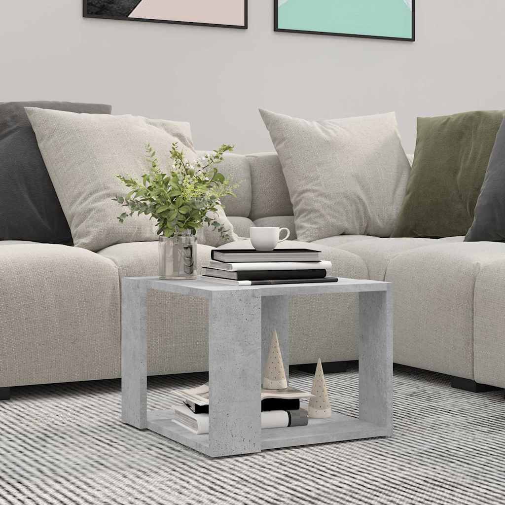 806314 vidaXL Coffee Table Concrete Grey 40x40x30 cm Engineered Wood