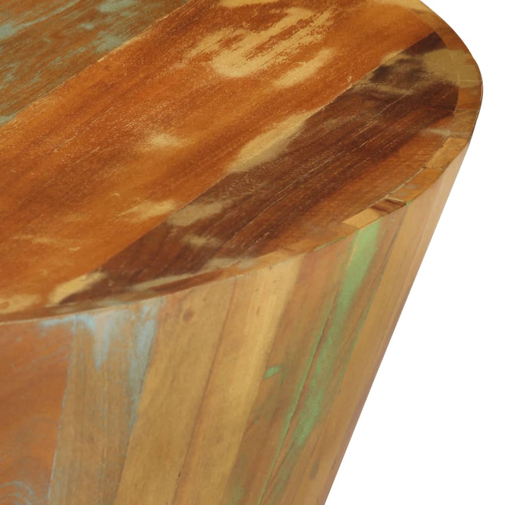328301 vidaXL Coffee Table Ø65x31 cm Solid Reclaimed Wood