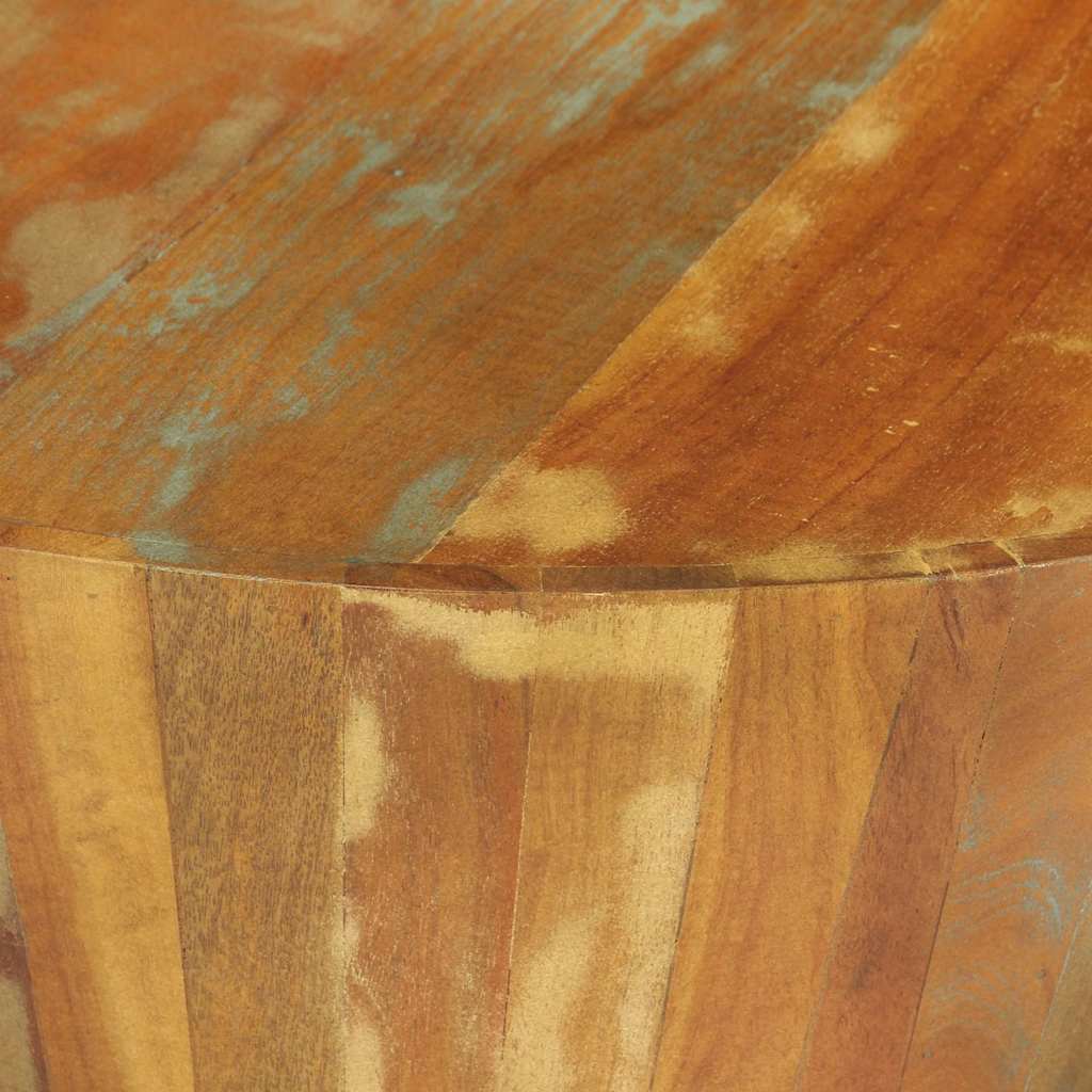 328301 vidaXL Coffee Table Ø65x31 cm Solid Reclaimed Wood