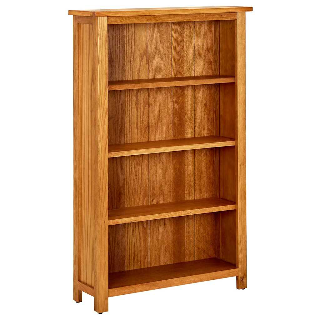 331735 vidaXL 4-Tier Bookcase 70x22x110 cm Solid Oak Wood