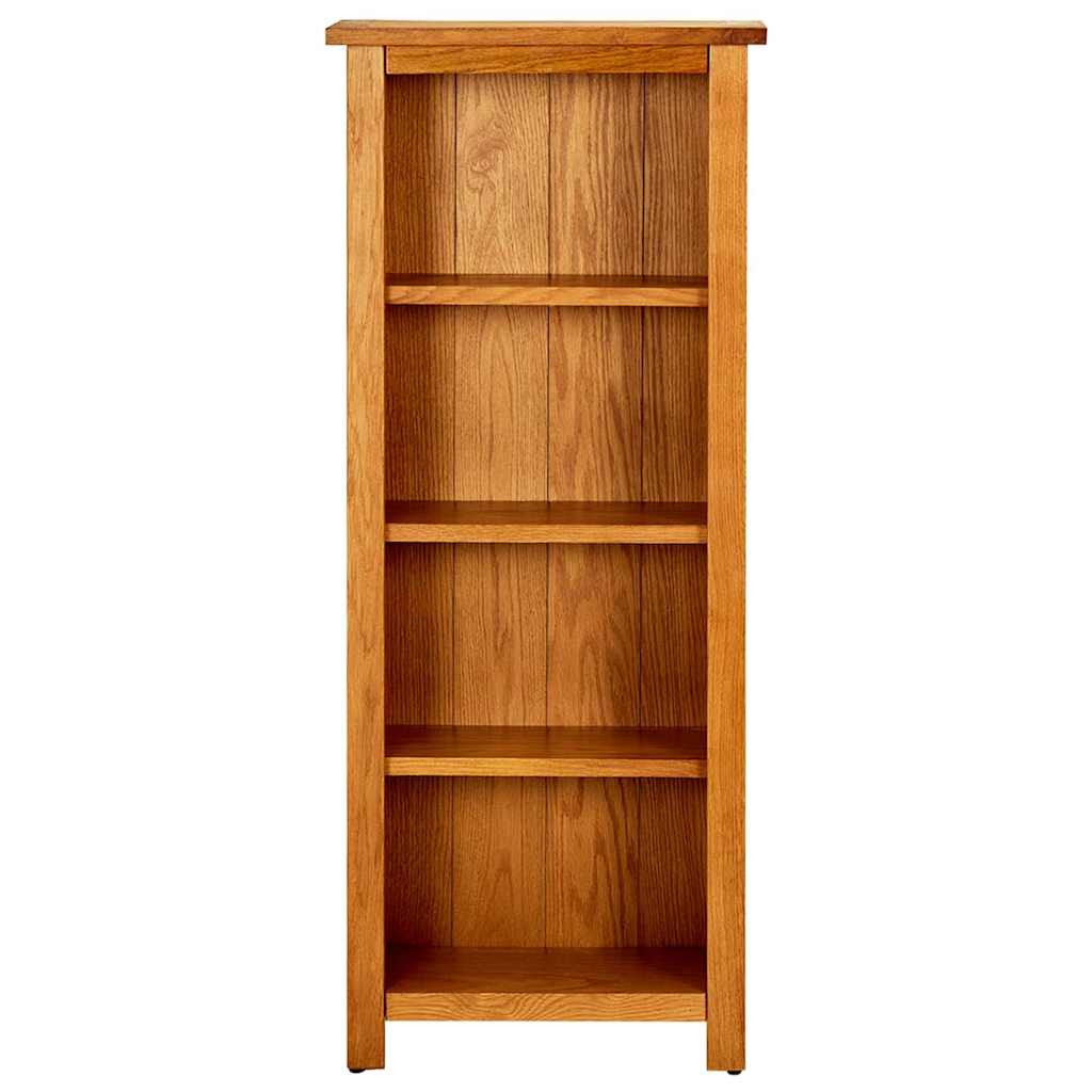 331740 vidaXL 4-Tier Bookcase 45x22x110 cm Solid Oak Wood
