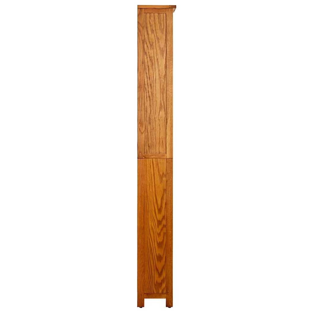 331742 vidaXL 6-Tier Bookcase 52x22x180 cm Solid Oak Wood