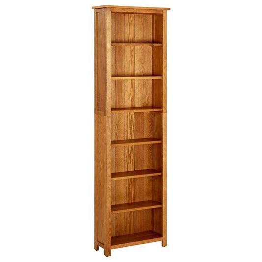 Bookcase | Natural Oak | Solid oak wood with oak veneered MDF | Tall
