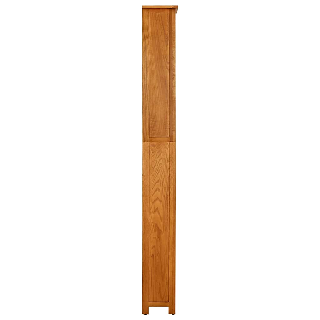 331743 vidaXL 7-Tier Bookcase 60x22x200 cm Solid Oak Wood