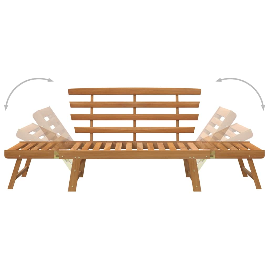 Garden Bench | Brown | Solid acacia wood | Large