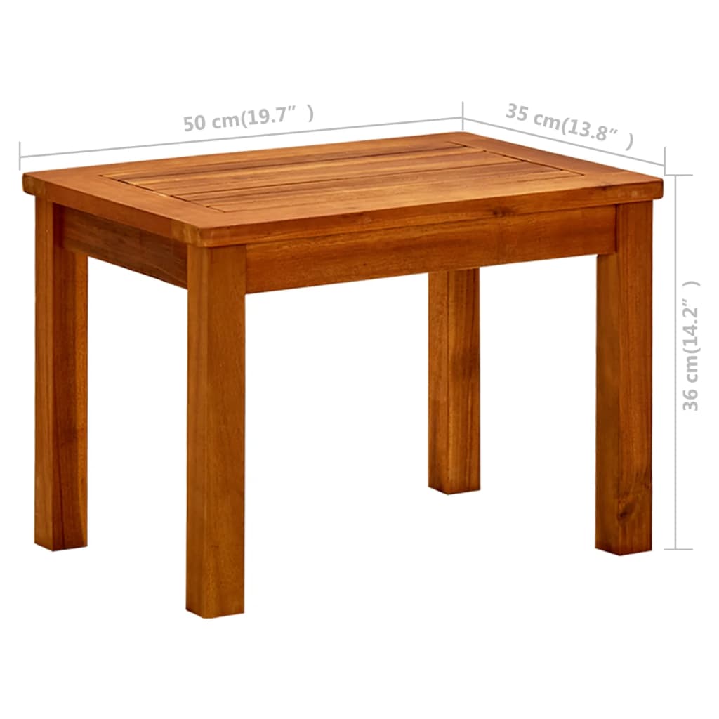 vidaXL Garden Coffee Table 50x35x36 cm Solid Acacia Wood