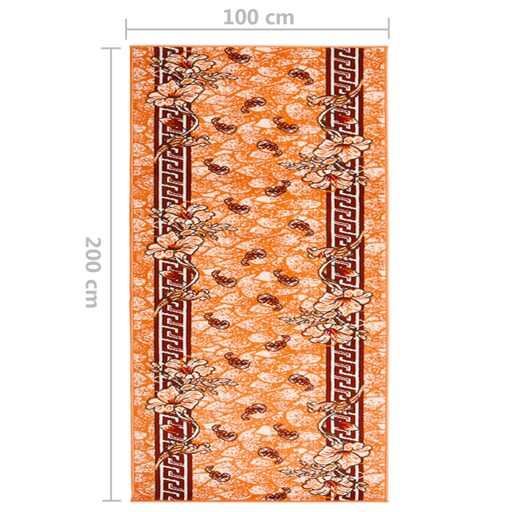 vidaXL Runner Rug BCF Terracotta 100x200 cm