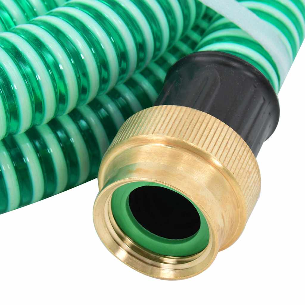 Suction Hose with Brass Connectors Green 1,1" 3 m PVC