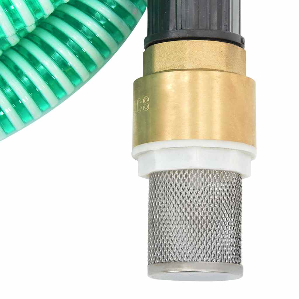 Suction Hose with Brass Connectors Green 1,1" 20 m PVC