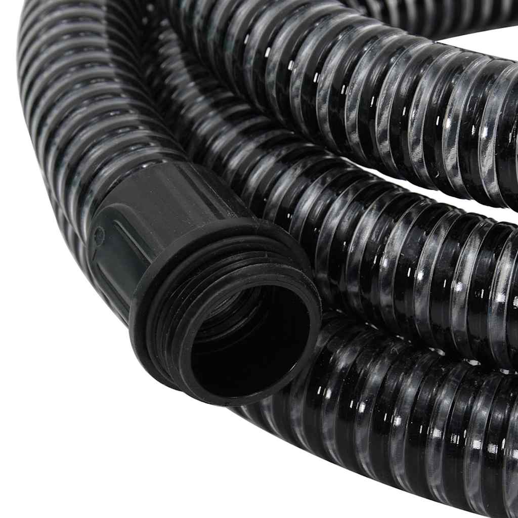 Suction Hose with Brass Connectors Black 1,1" 15 m PVC