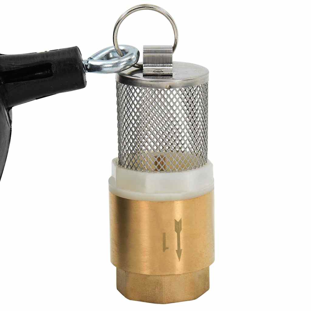 Suction Hose with Brass Connectors Black 1,1" 15 m PVC