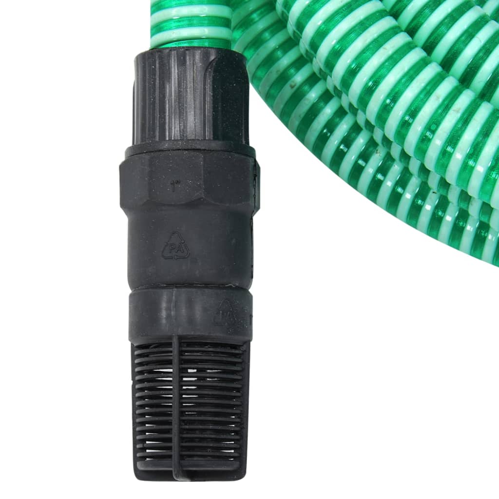 vidaXL Suction Hose with PVC Connectors Green 1" 4 m PVC