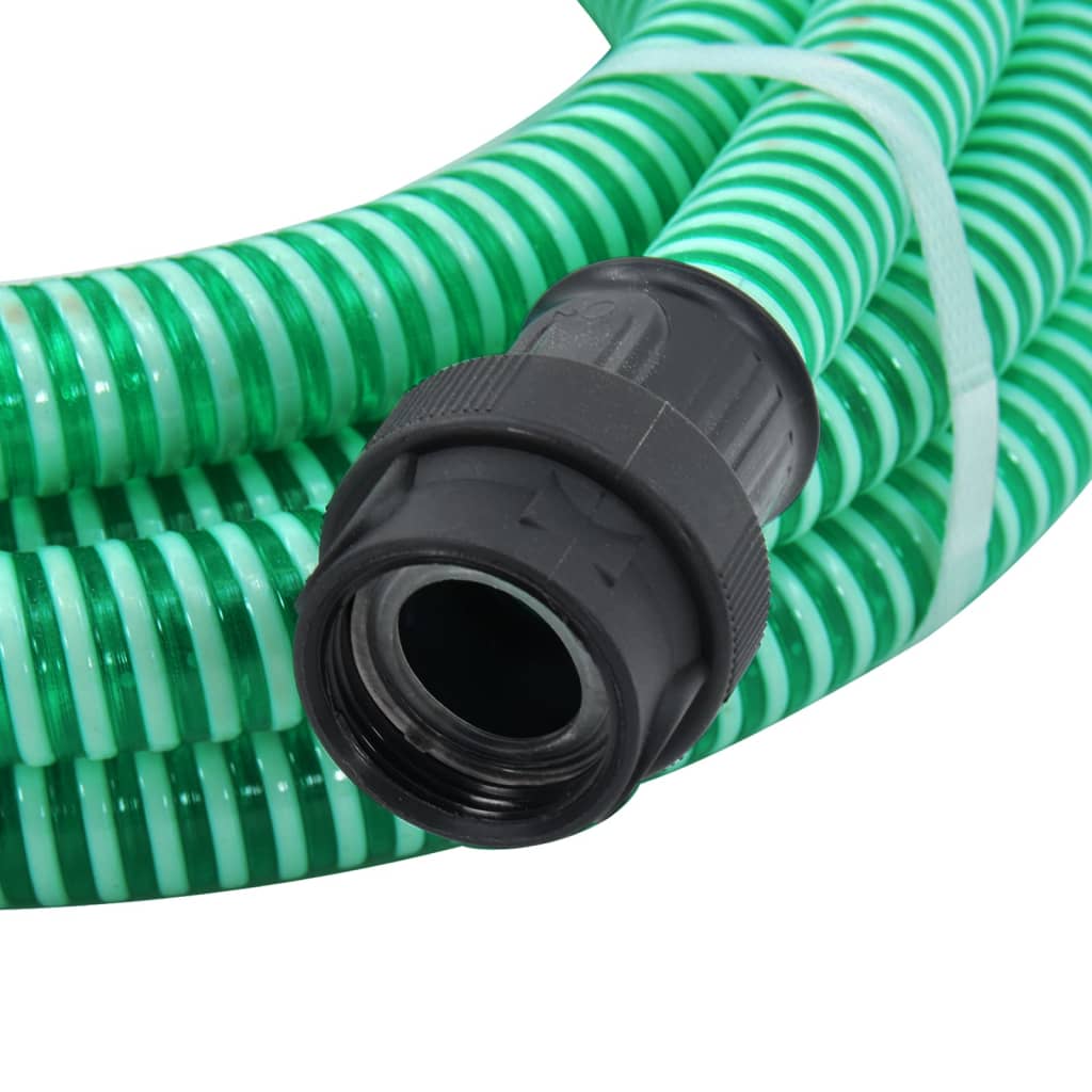 vidaXL Suction Hose with PVC Connectors Green 1" 4 m PVC