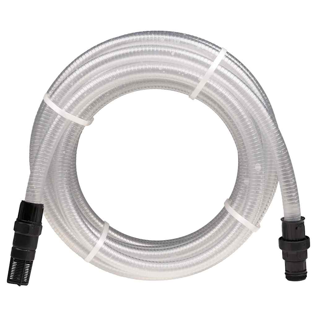 Suction Hose with PVC Connectors Transparent 1" 10 m PVC