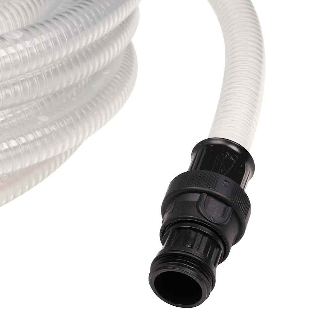 vidaXL Suction Hose with PVC Connectors Transparent 1 10 m PVC