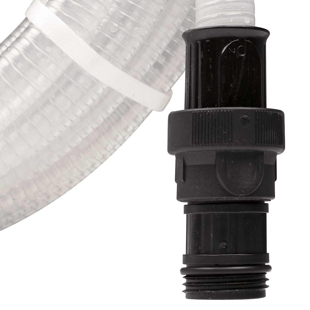 vidaXL Suction Hose with PVC Connectors Transparent 1 10 m PVC