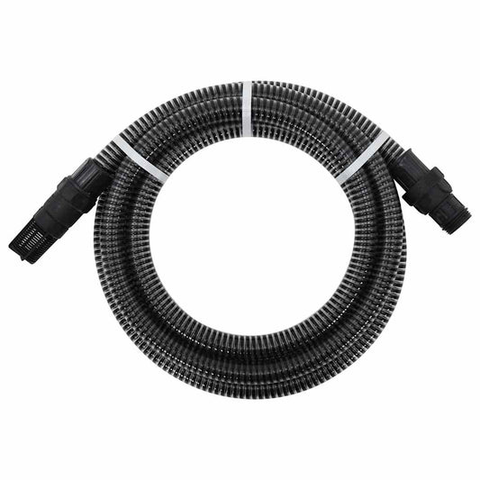 Suction Hose with PVC Connectors Black 1" 4 m PVC