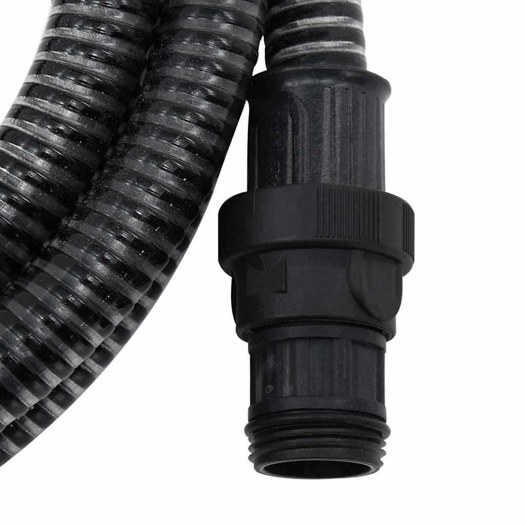 Suction Hose with PVC Connectors Black 1" 4 m PVC
