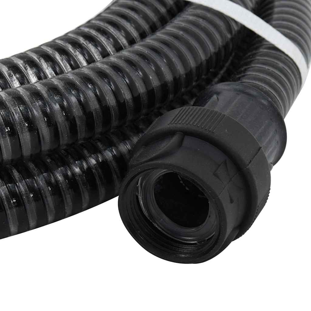 Suction Hose with PVC Connectors Black 1" 4 m PVC