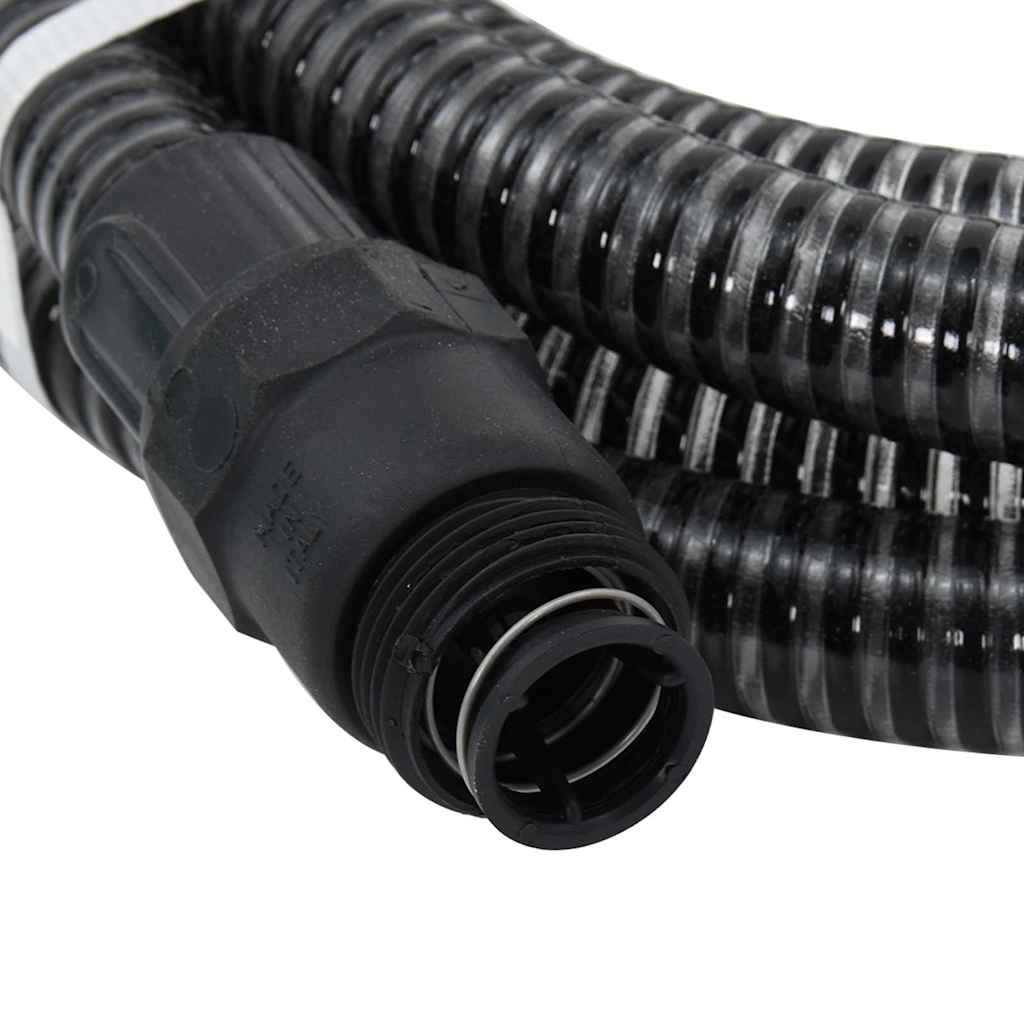 Suction Hose with PVC Connectors Black 1" 4 m PVC