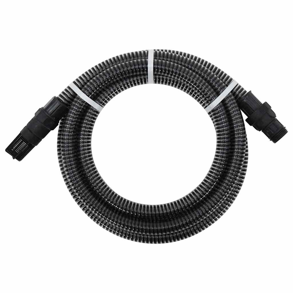 Suction Hose with PVC Connectors Black 1" 7 m PVC