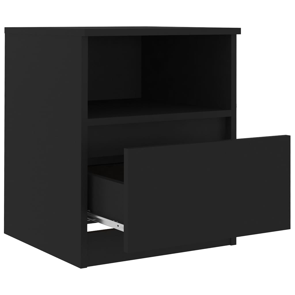 vidaXL Bed Cabinet Black 40x40x50 cm Engineered Wood