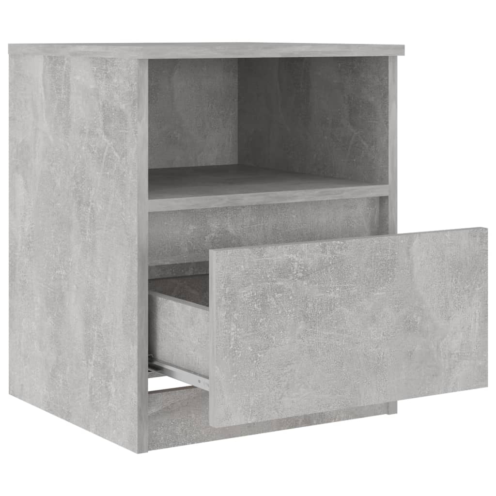 Bed Cabinet | Concrete grey | Engineered wood | Medium | Bed Cabinet
