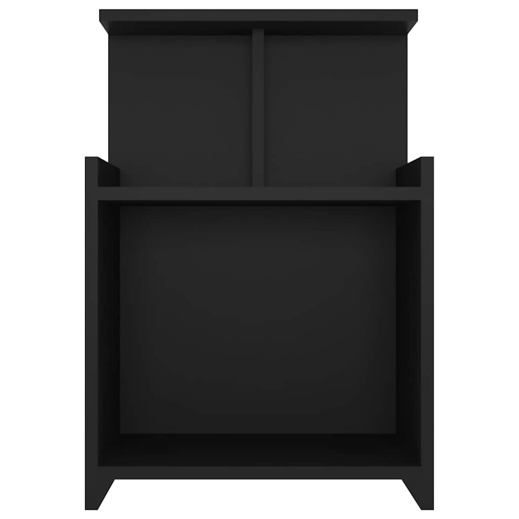 806177 vidaXL Bed Cabinet Black 40x35x60 cm Engineered Wood