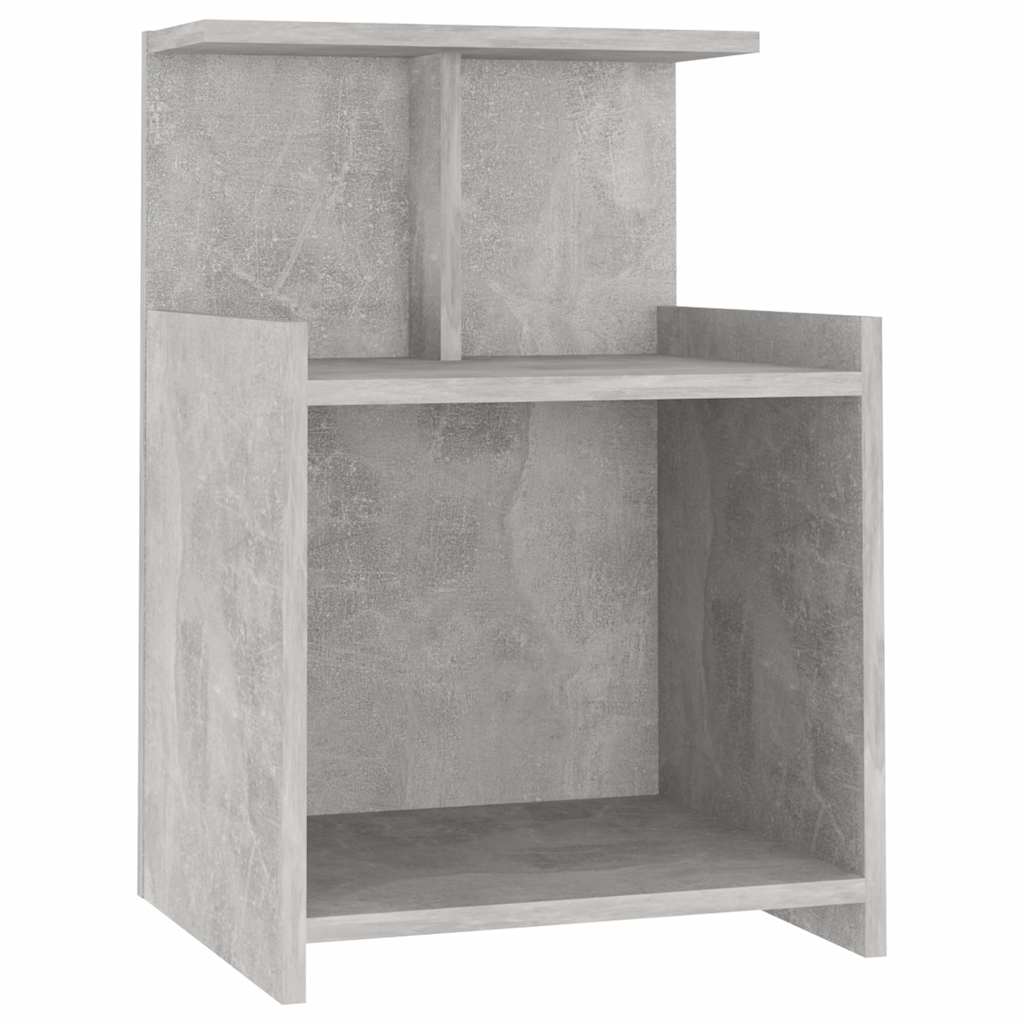 806183 vidaXL Bed Cabinet Concrete Grey 40x35x60 cm Engineered Wood
