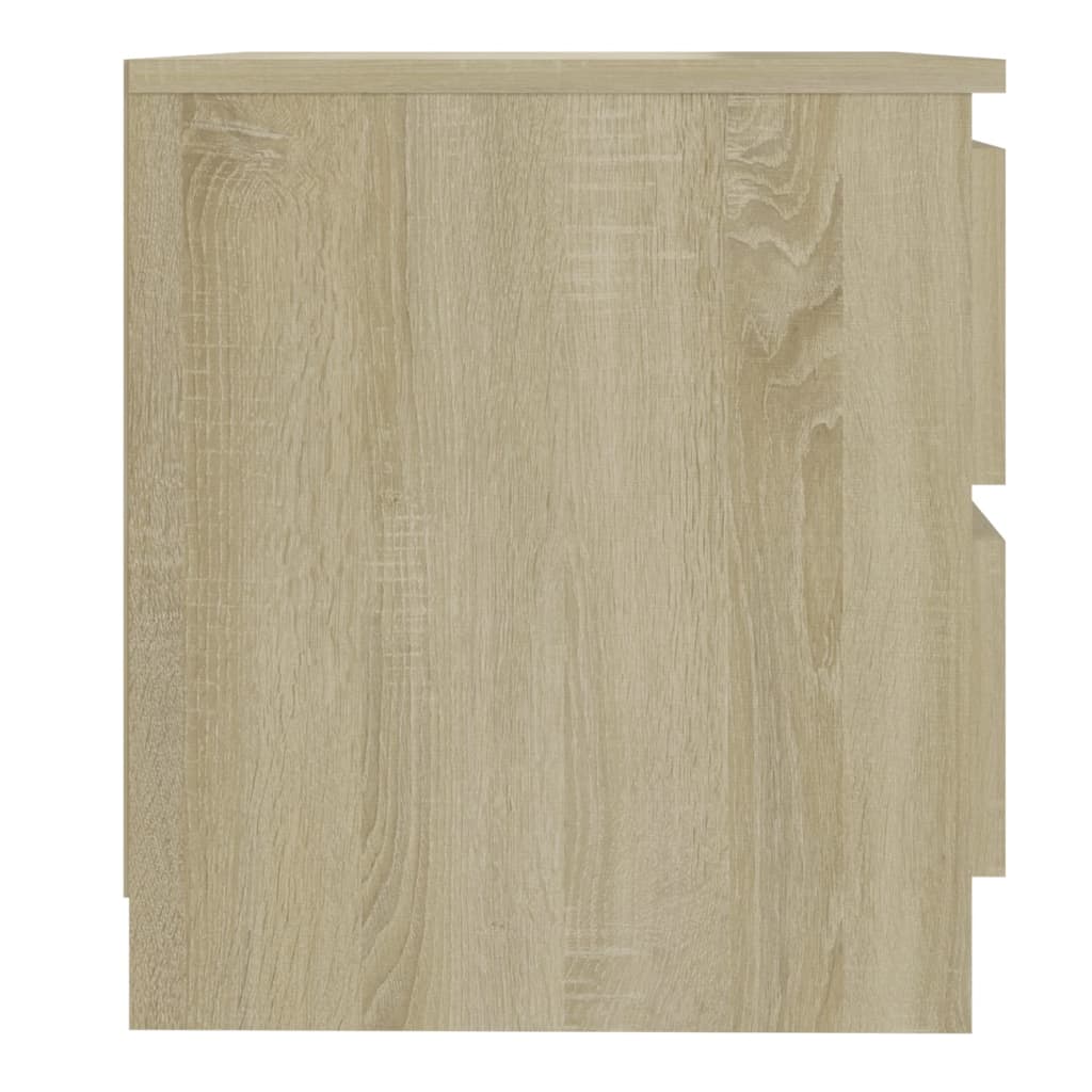 Bed Cabinets 2 pcs Sonoma Oak 50x39x43.5 cm Engineered Wood