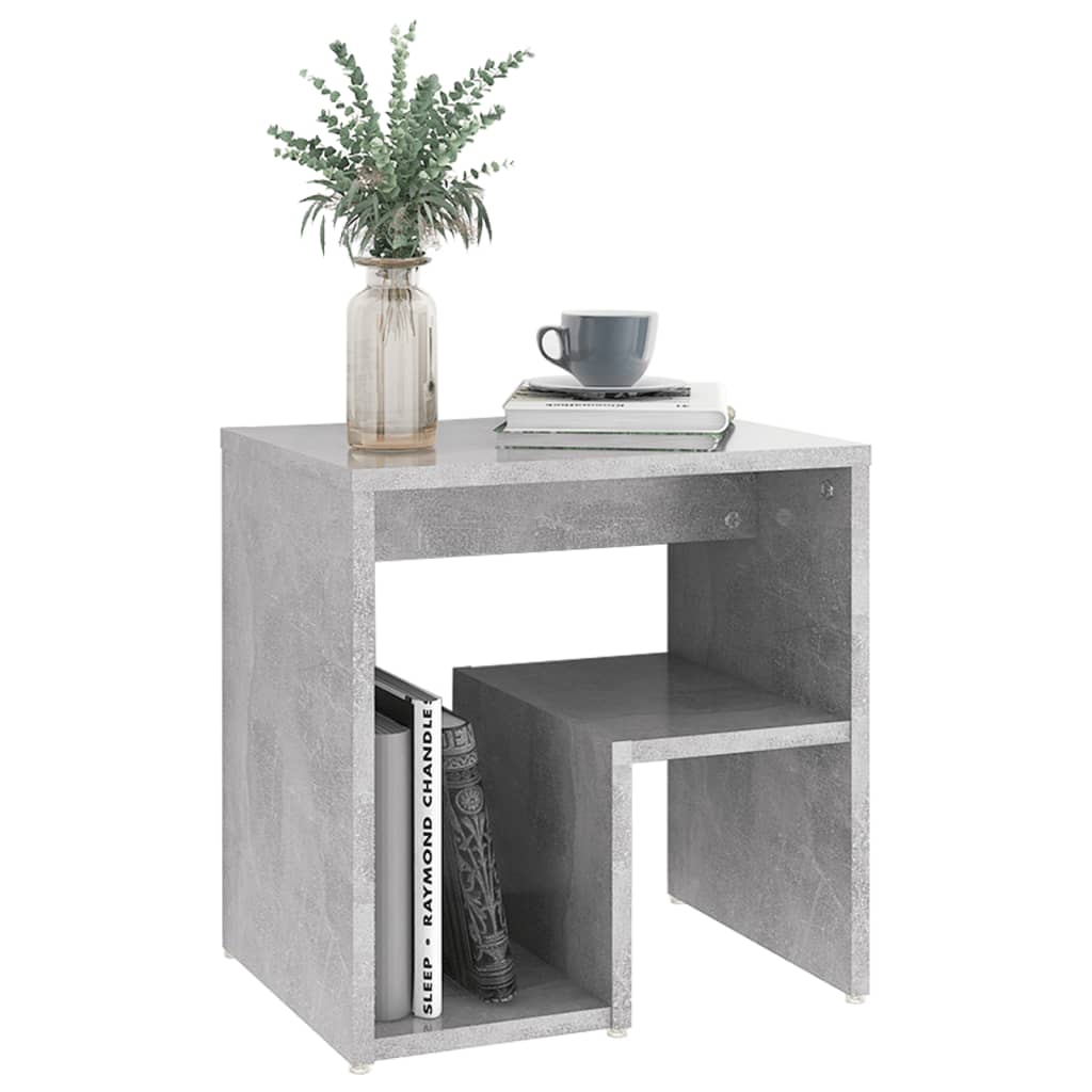 806336 vidaXL Bed Cabinet Concrete Grey 40x30x40 cm Engineered Wood