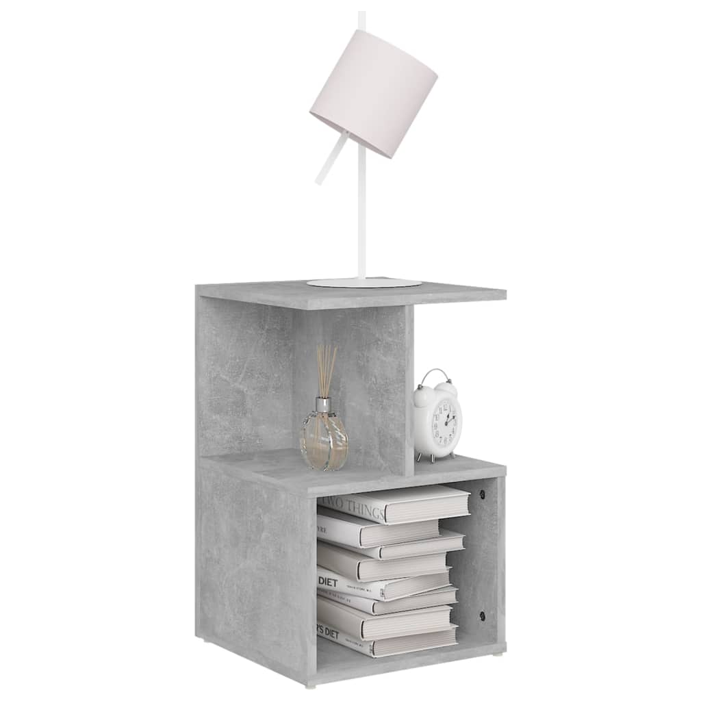 vidaXL Bedside Cabinet Concrete Grey 35x35x55 cm Engineered Wood