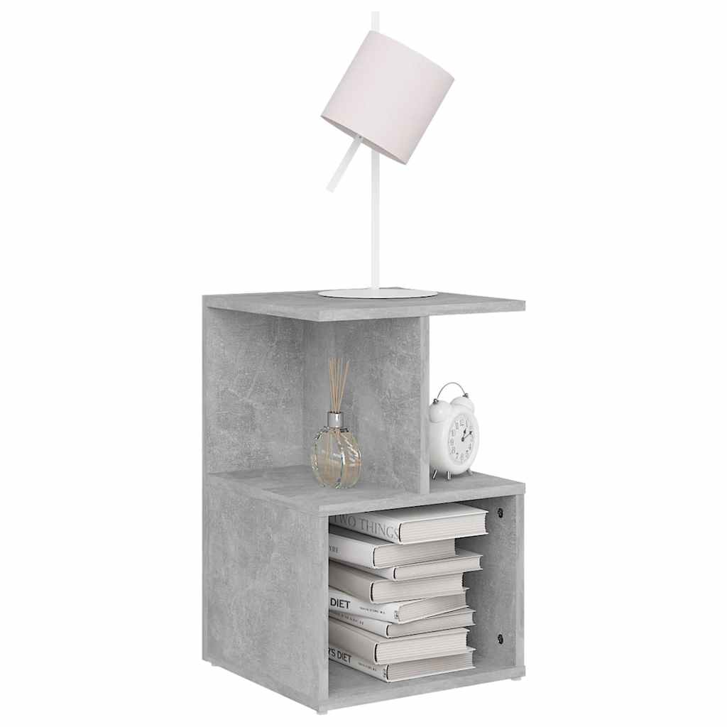 806354 vidaXL Bedside Cabinet Concrete Grey 35x35x55 cm Engineered Wood