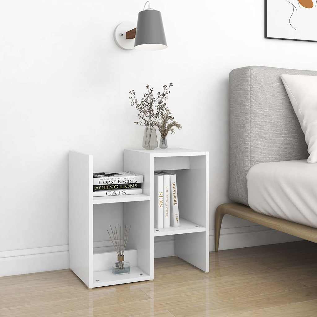 806364 vidaXL Bedside Cabinet White 50x30x51,5 cm Engineered Wood