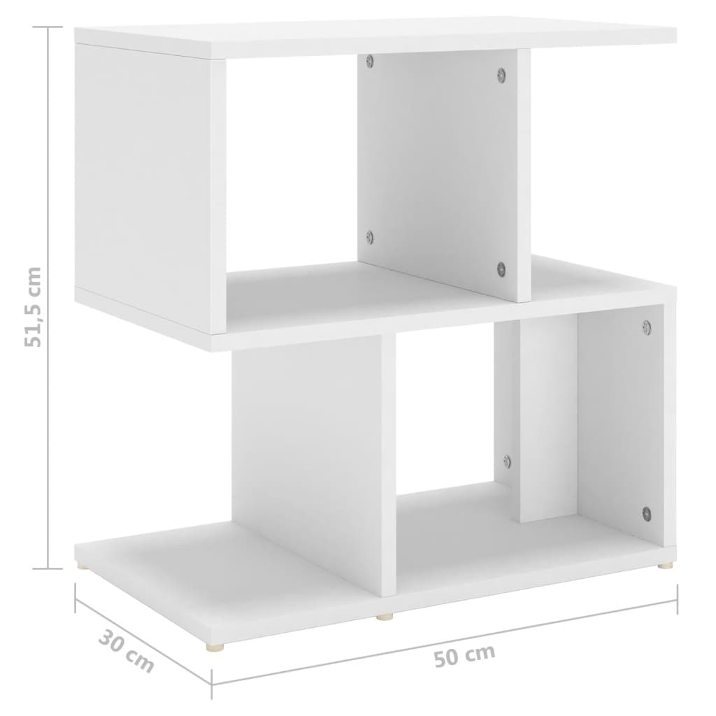 806365 vidaXL Bedside Cabinets 2 pcs White 50x30x51,5 cm Engineered Wood