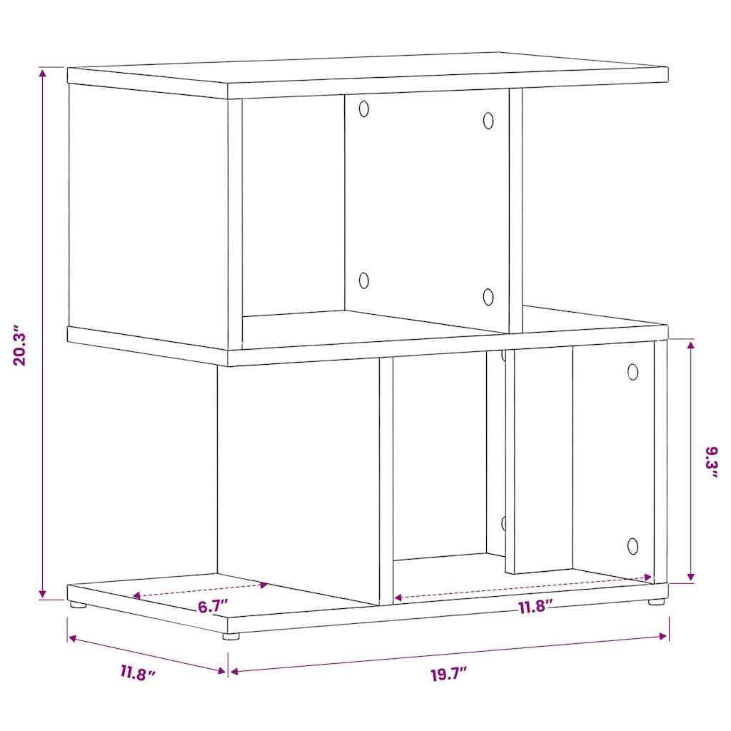 806370 vidaXL Bedside Cabinet Sonoma Oak 50x30x51,5 cm Engineered Wood