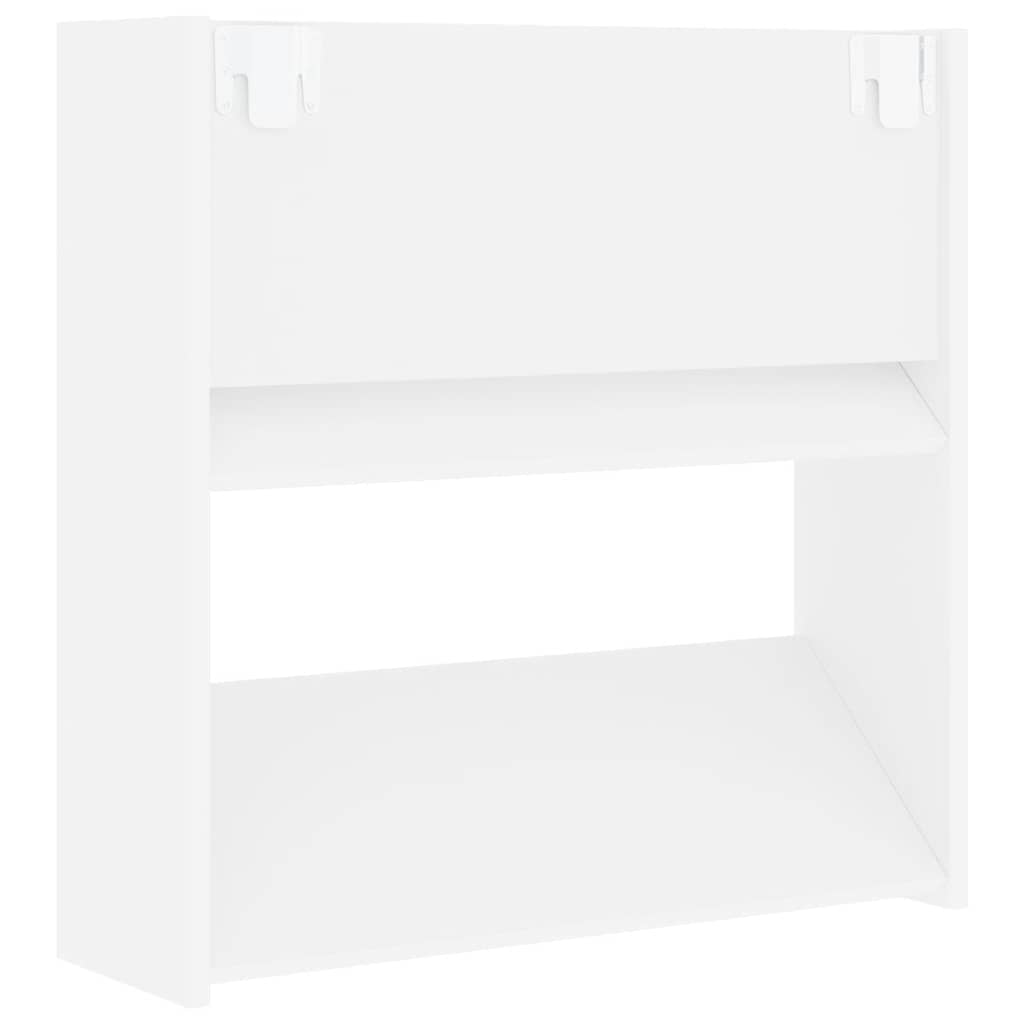 Wall Shoe Cabinets 4 pcs White 60x18x60 cm Engineered Wood