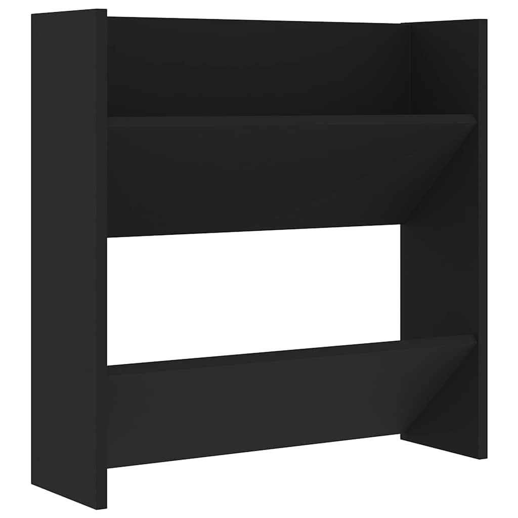 Wall Shoe Cabinet | Set of 4 | Black | Engineered Wood | Medium