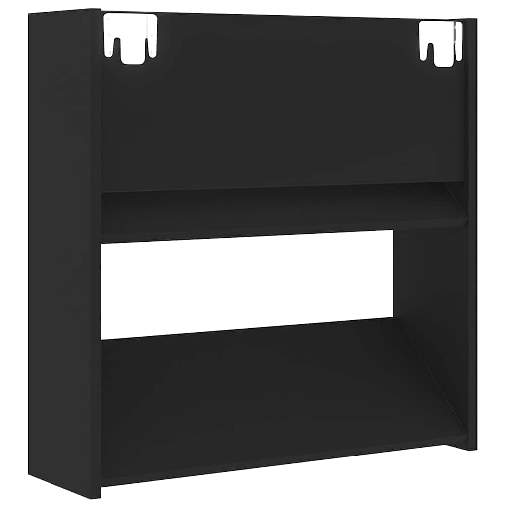 Wall Shoe Cabinet | Set of 4 | Black | Engineered Wood | Medium